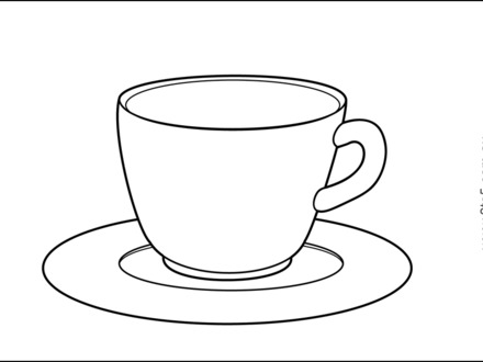 440x330 Cup Coloring Pages, Cup Saucer Coloring Pages