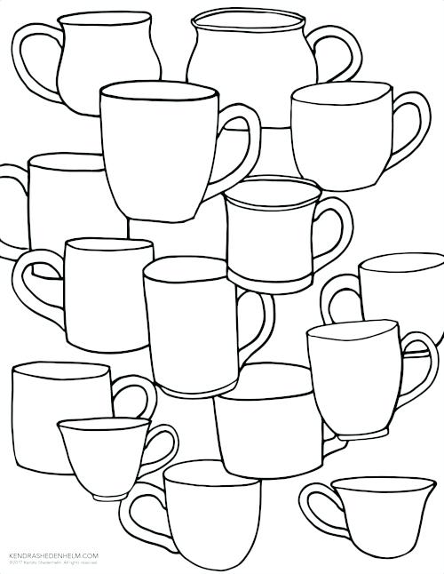 500x646 Coffee Cup Coloring Page Fuhrer Von