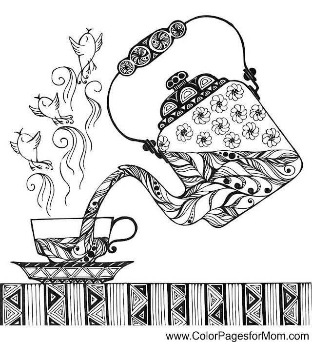 Coffee Shop Coloring Pages