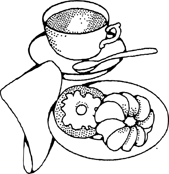 582x597 Coffee And Pastry Clip Art