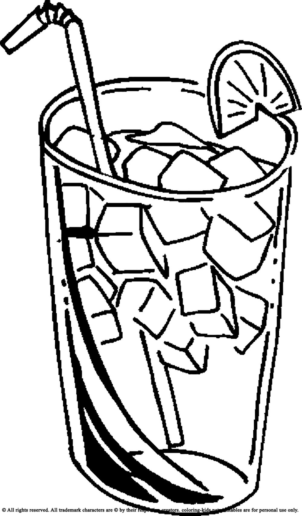 1000x1708 Drinking Ice Cold Juice Drinks Coloring Pages Kids Net
