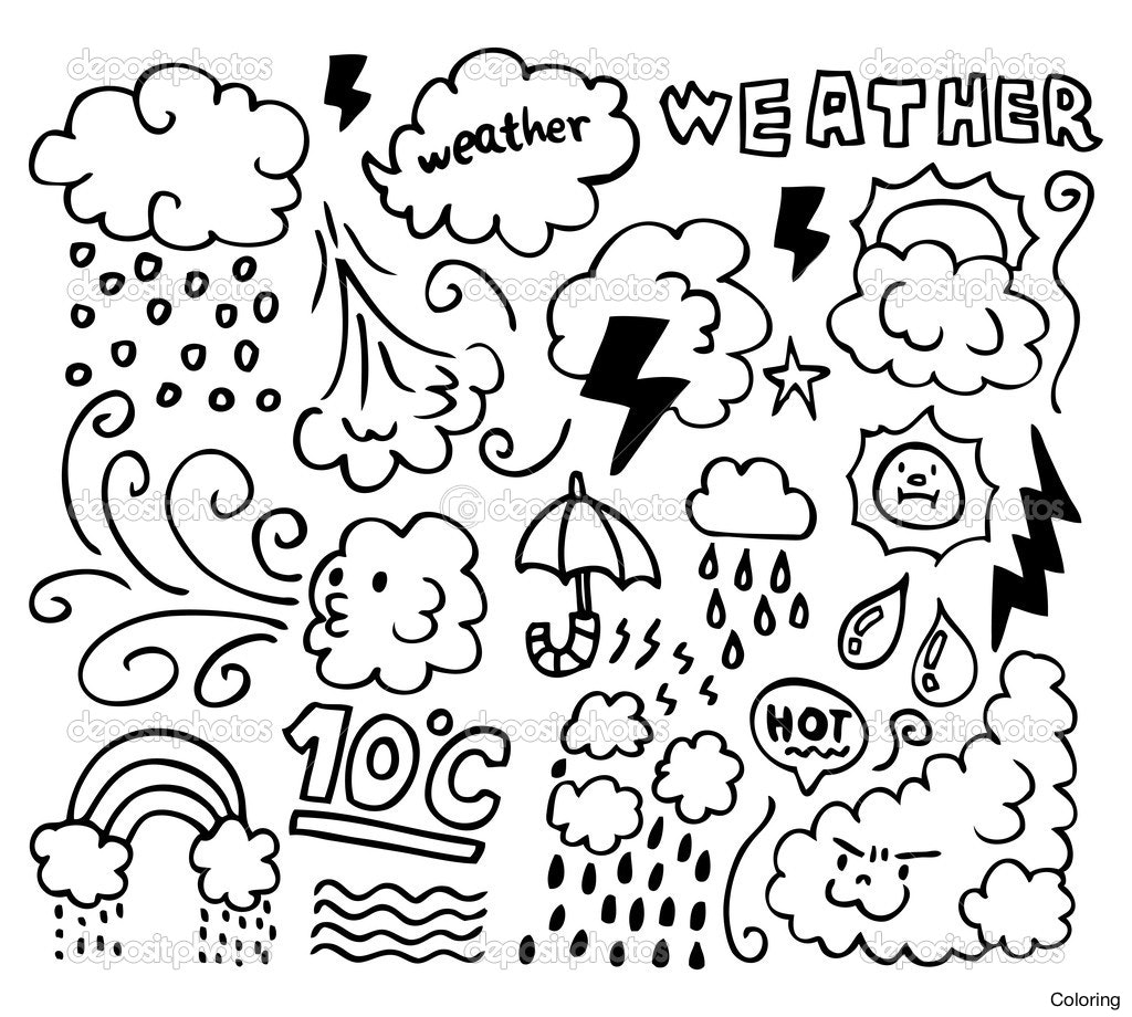 1024x920 Weather Coloring Pages