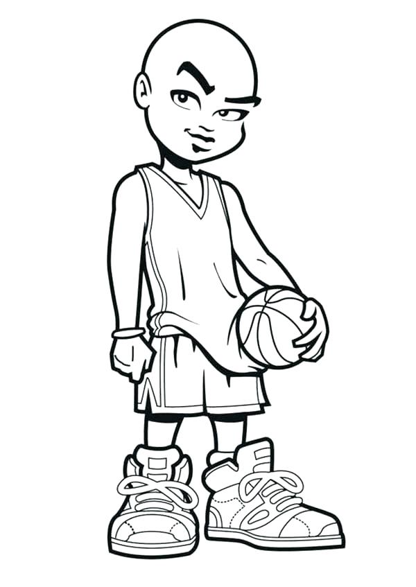 600x847 Basketball Coloring Page