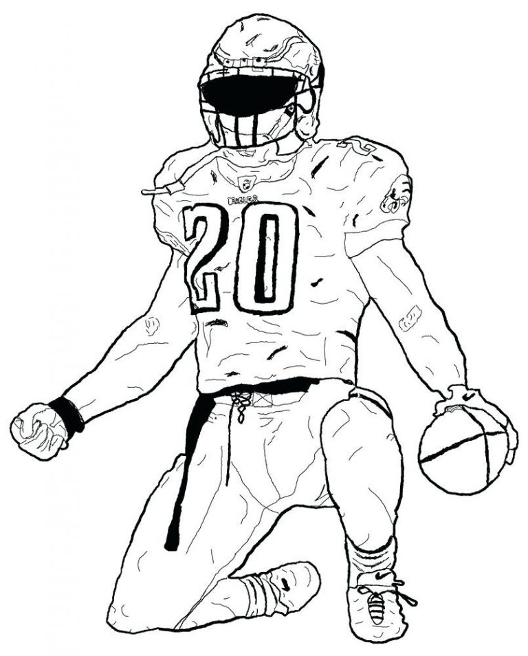 768x954 Nfl Coloring Pages Players New Football College To Print Teams