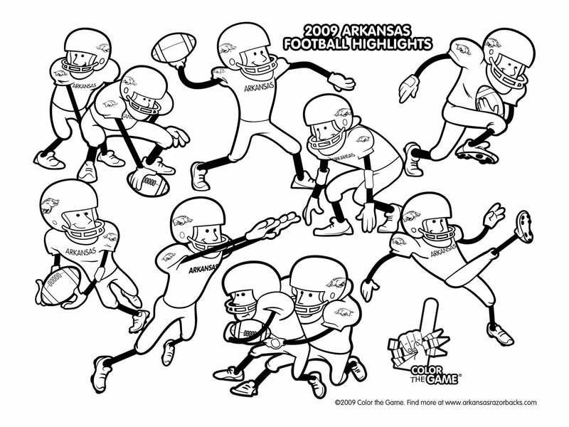 800x600 College Football Coloring Pages