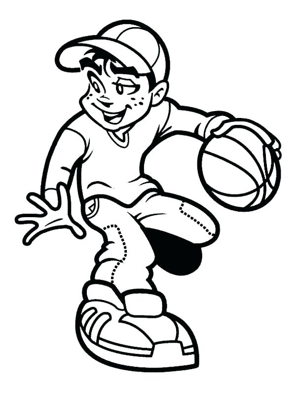 600x847 College Basketball Logo Coloring Pages Free Page Players Of Boys
