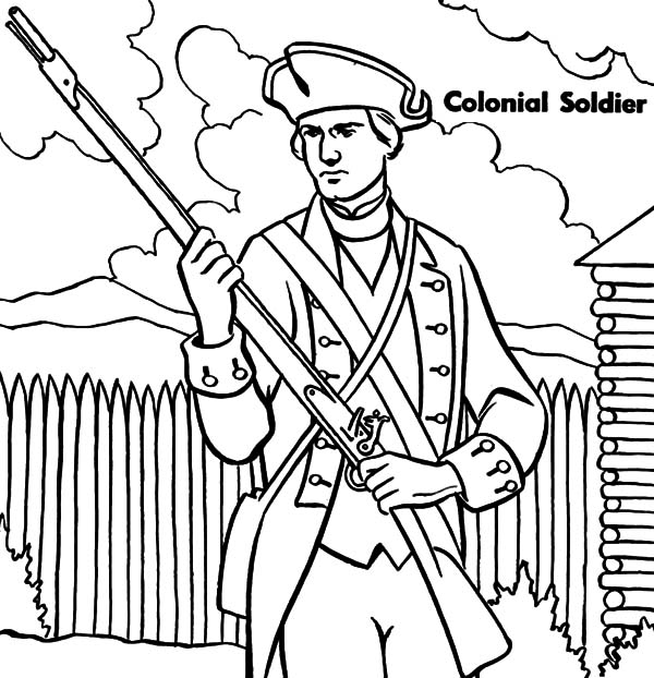 Colonial Coloring Pages at GetDrawings | Free download