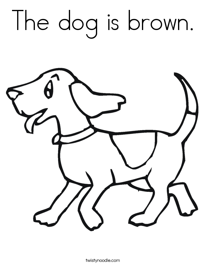 685x886 The Dog Is Brown Coloring Page