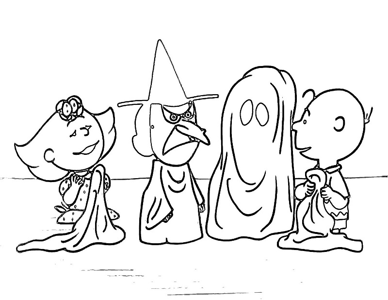 800x618 Snoopy Halloween Coloring Pages Peanuts Halloween Coloring Pages