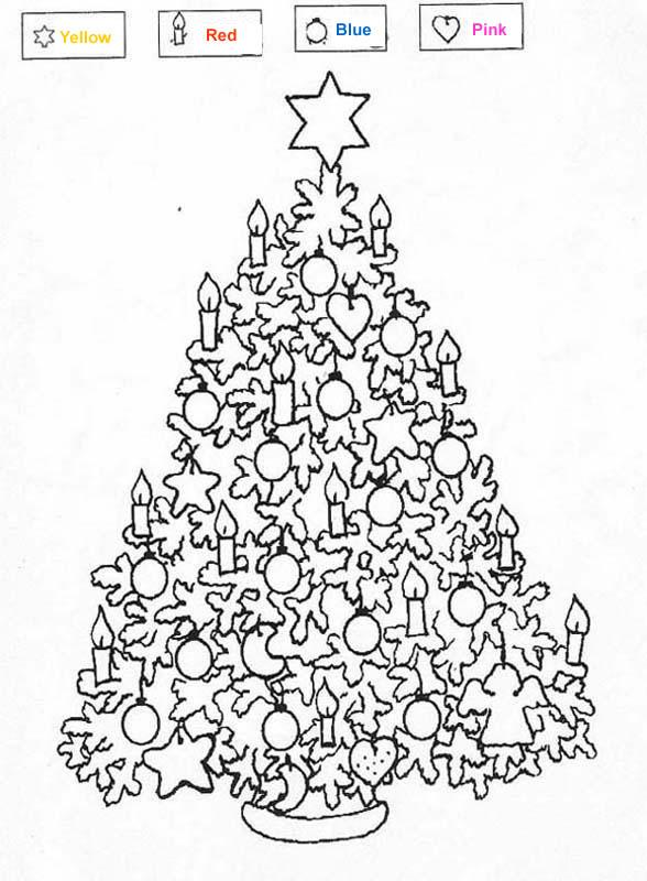 588x800 Christmas Tree Coloring Pages