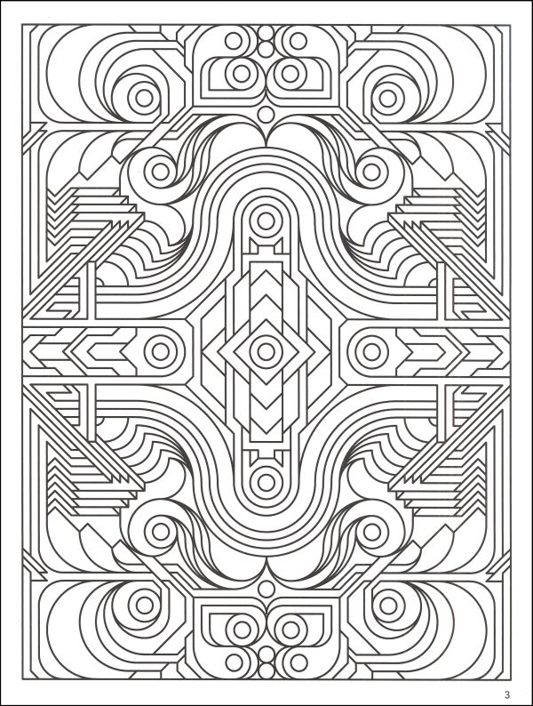 600x794 Coloring Pages Geometric Coloring Book