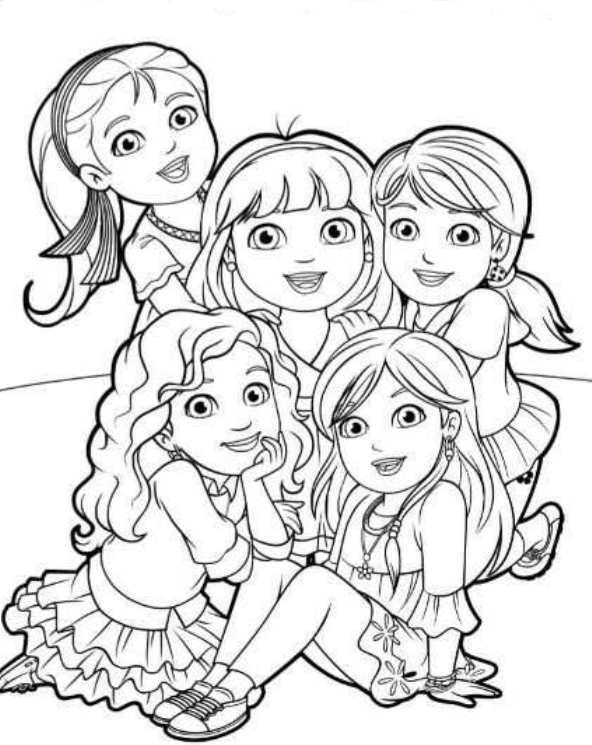 592x745 Kids N Coloring Pages Of Dora And Friends