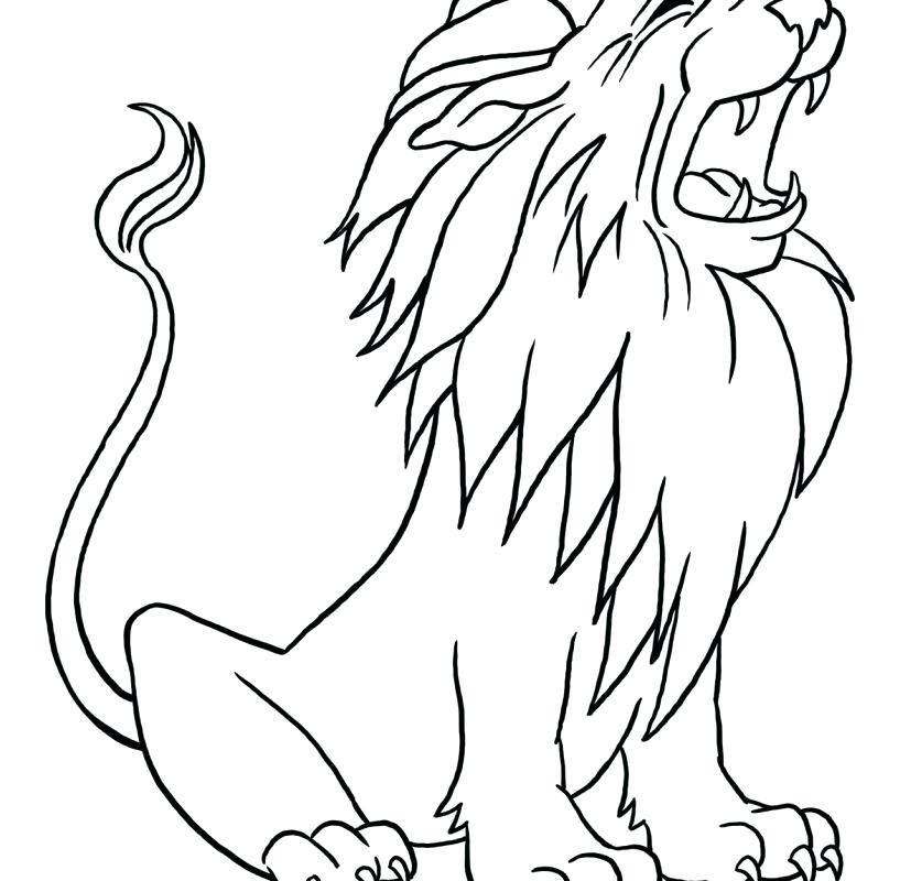 817x800 Lion Color Page And Coloring Pages Lion Color Page Lion King