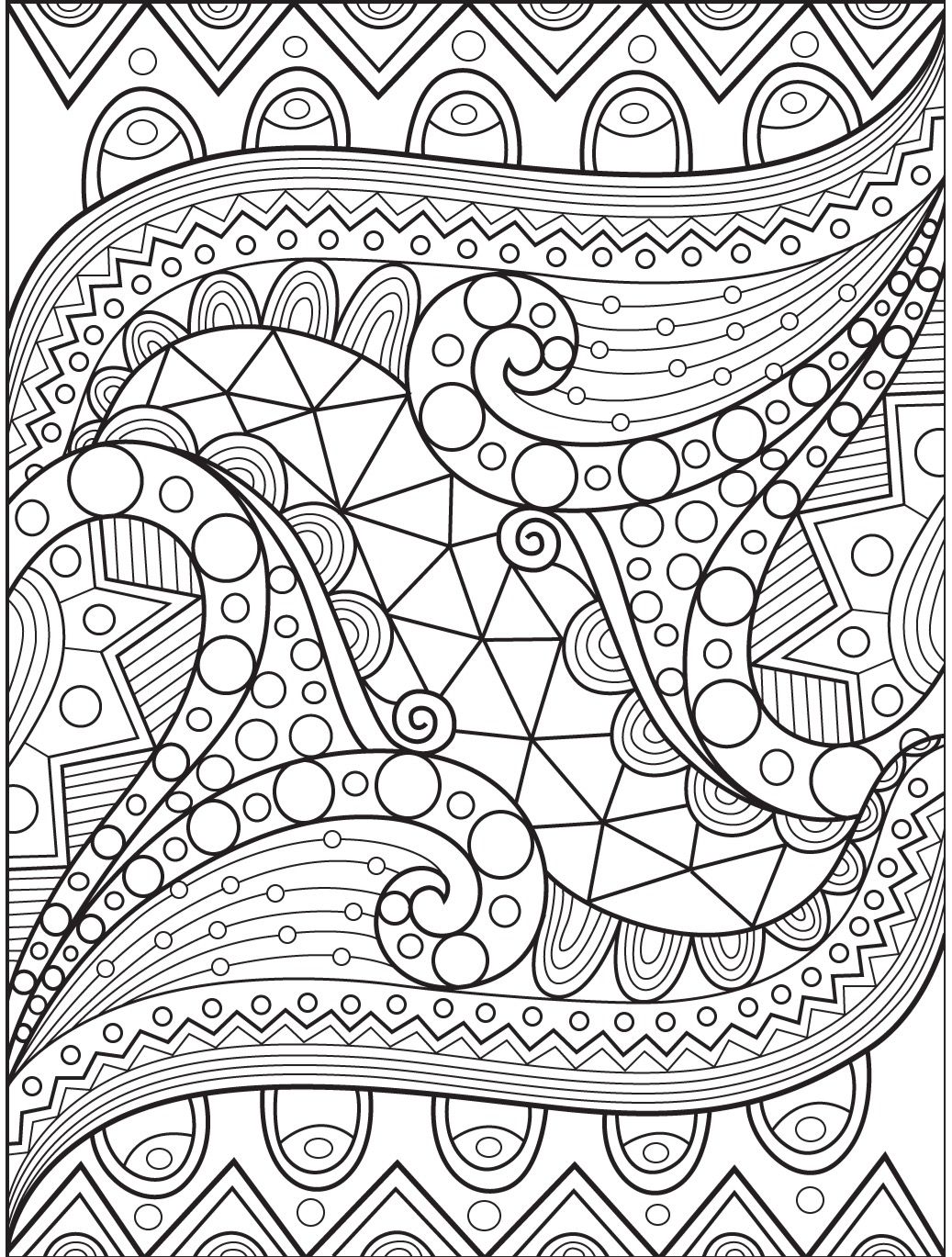 1037x1369 Abstract Coloring Page On Colorish Coloring Book App For Adults