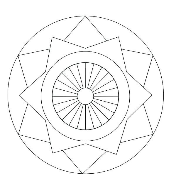 600x632 Free Printable Geometric Coloring Pages For Adults Patterns