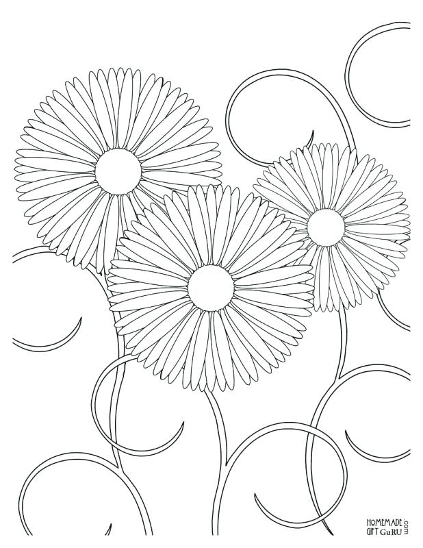 618x800 Printable Designs To Color Free Printable Flower Coloring Pages