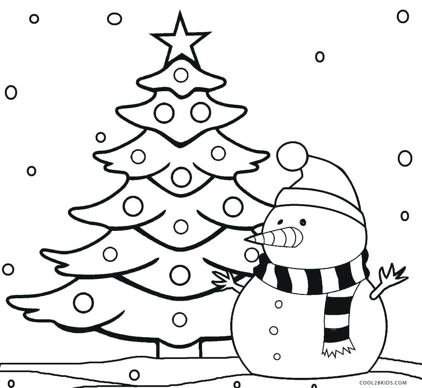 871x800 Christmas Tree To Color