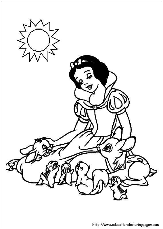567x794 Snow White Coloring Pages Free For Kids