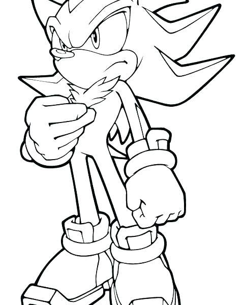 480x600 Sonic Color Pages Print Shadow The Hedgehog Coloring Pages