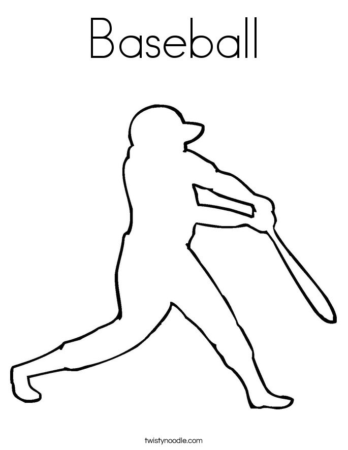 685x886 Baseball Player Outline Coloring Pages