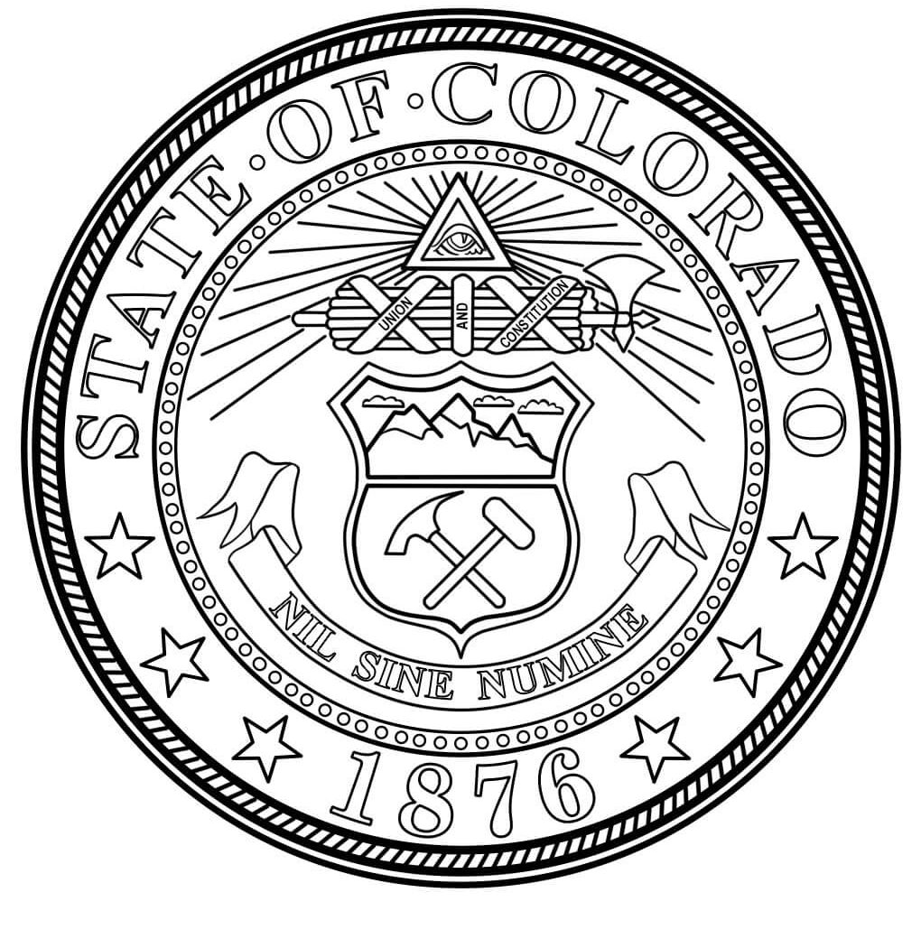 1020x1050 Simple States Coloring Pages Fascinating Colorado State Seal Page