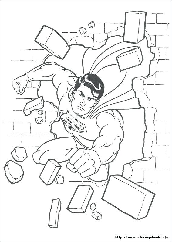 567x794 Coloring Page Superman