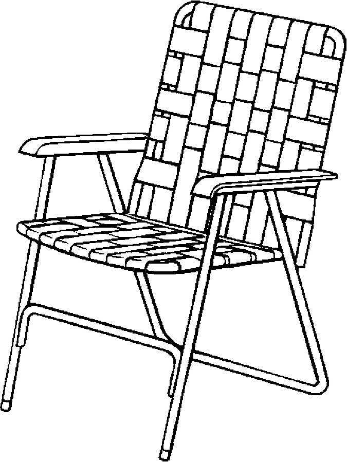 675x899 Lawn Chair Folding Coloring Page