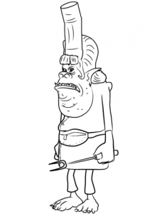 214x300 Marvelous Ideas Trolls Movie Coloring Pages Chef From Trolls Movie