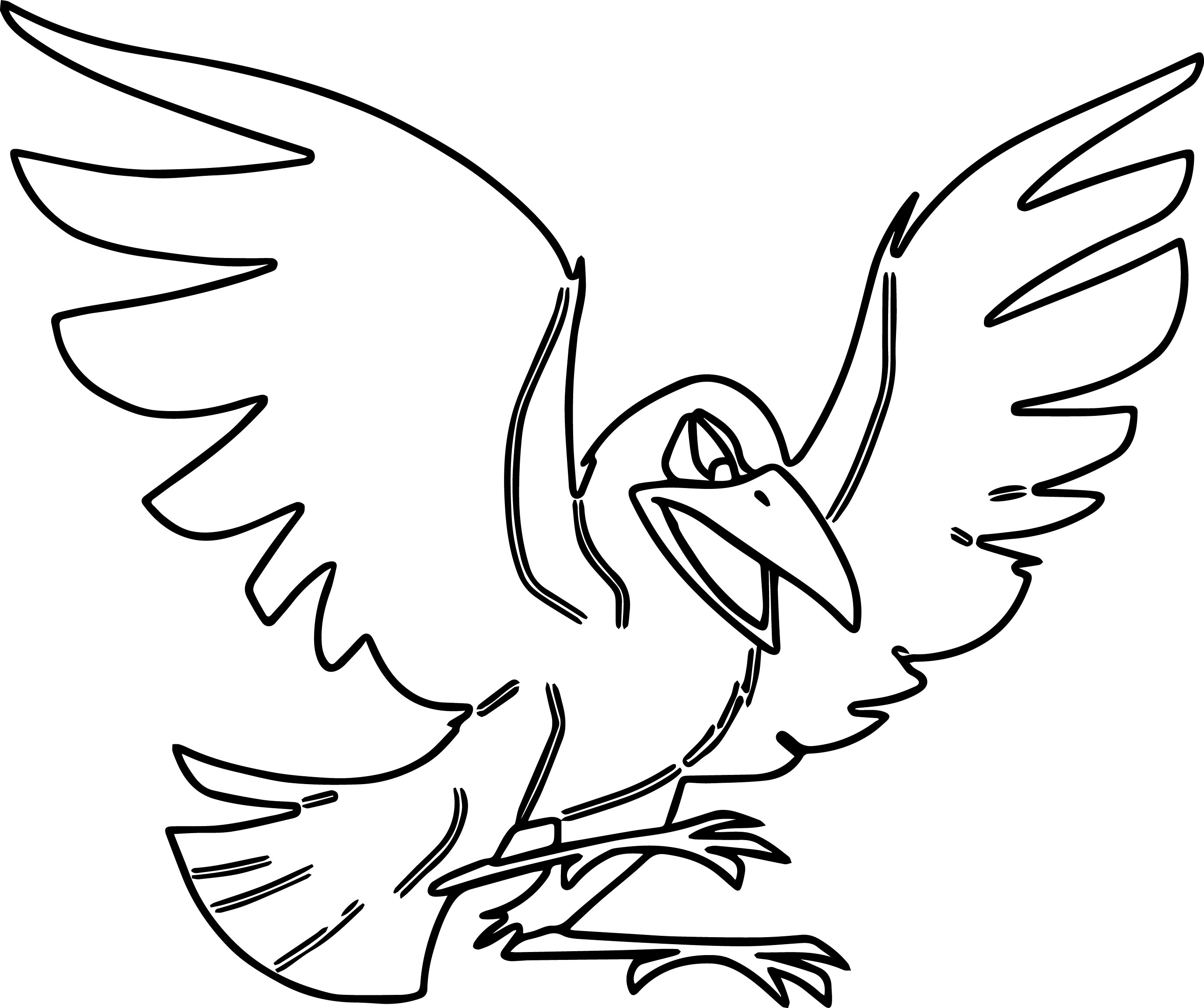 2752x2305 Crow Coloring Page