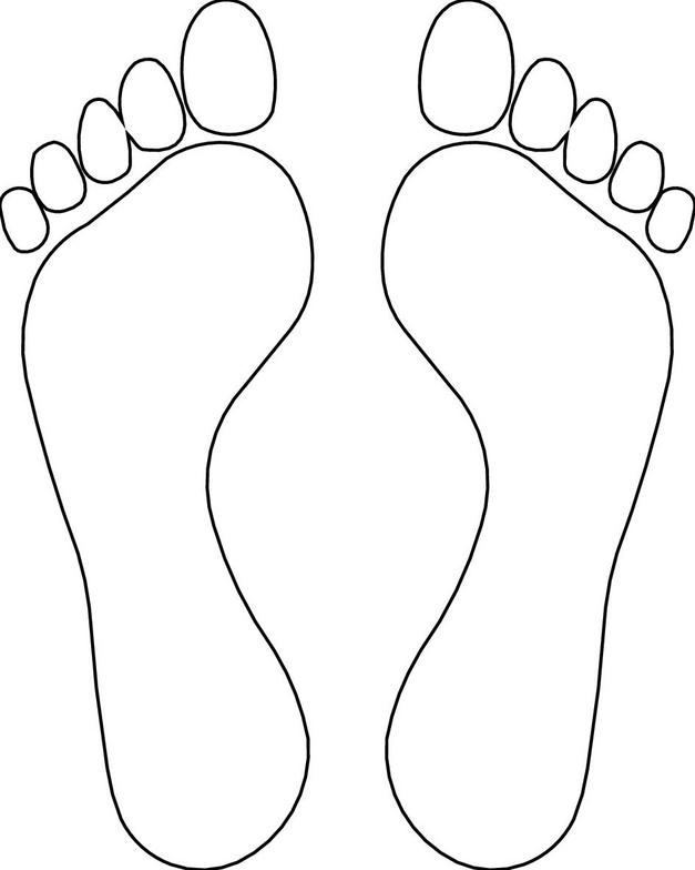 627x784 Foot Coloring Page Beautiful Footprint Coloring Pages Az Coloring