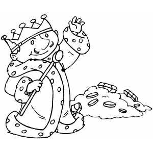 300x300 King With Scepter Near Gold Coloring Page