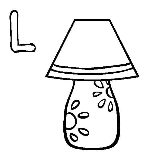 600x612 Lamp Is For Letter L Coloring Page Lamp Is For Letter L Coloring