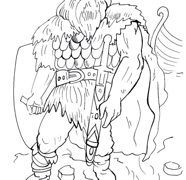 620x600 Viking Coloring Page Coloring Page