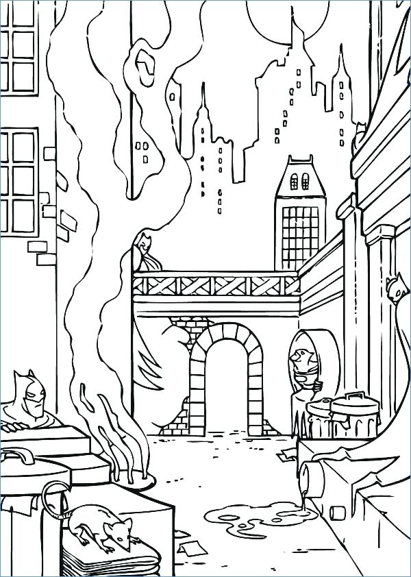 600x842 City Coloring Page Batman In City Coloring Page Dragon City