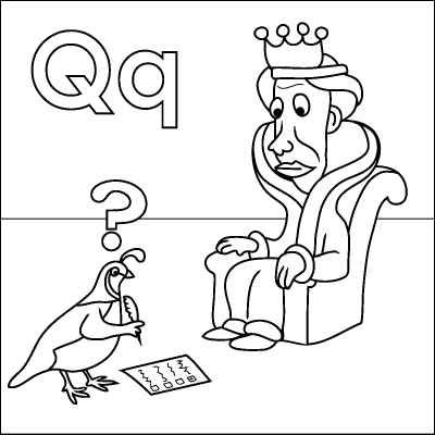 400x400 Letter Q Coloring Page