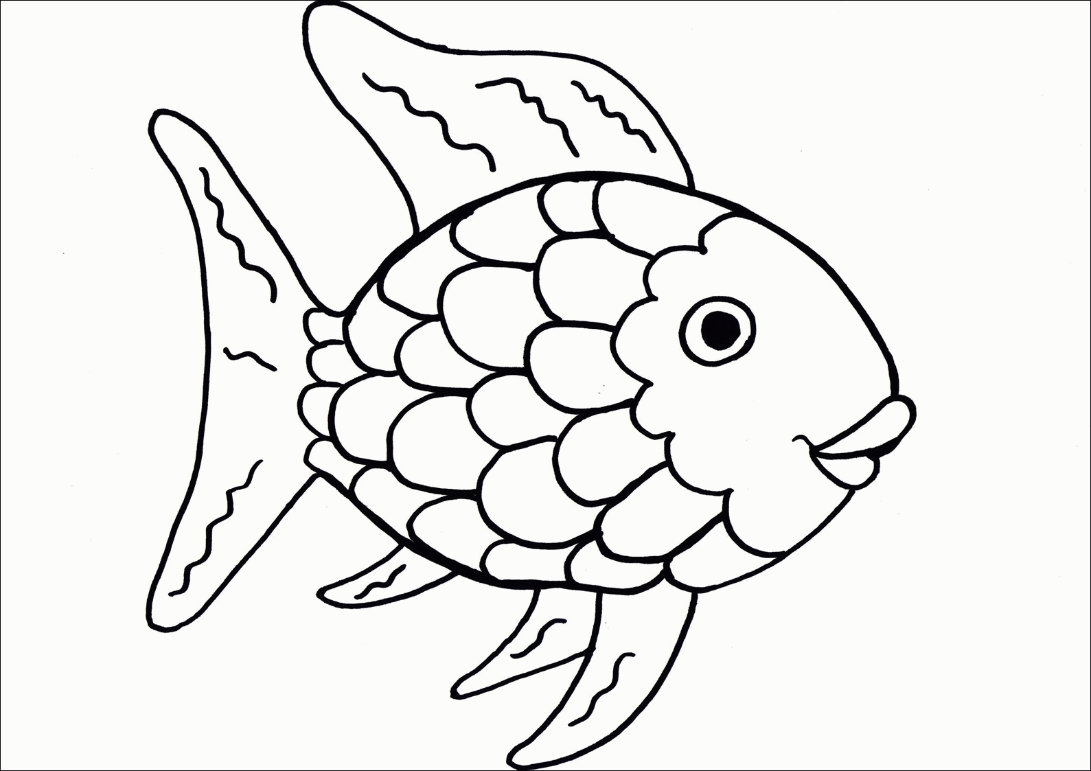1589x1123 Rainbow Fish Coloring Page Fresh Rainbow Fish Template Coloring