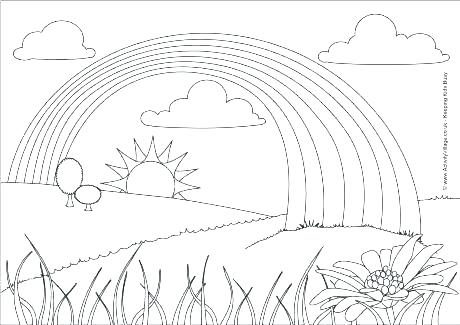 460x325 Rainbow Coloring Page Template