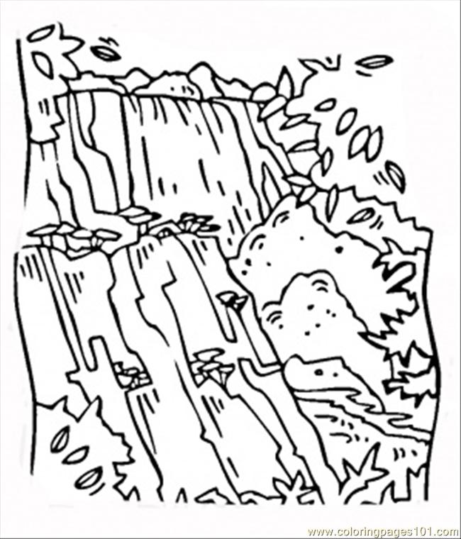650x760 Waterfall Victoria Coloring Page