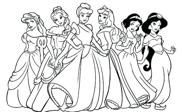 600x371 Cinderella Coloring Pages