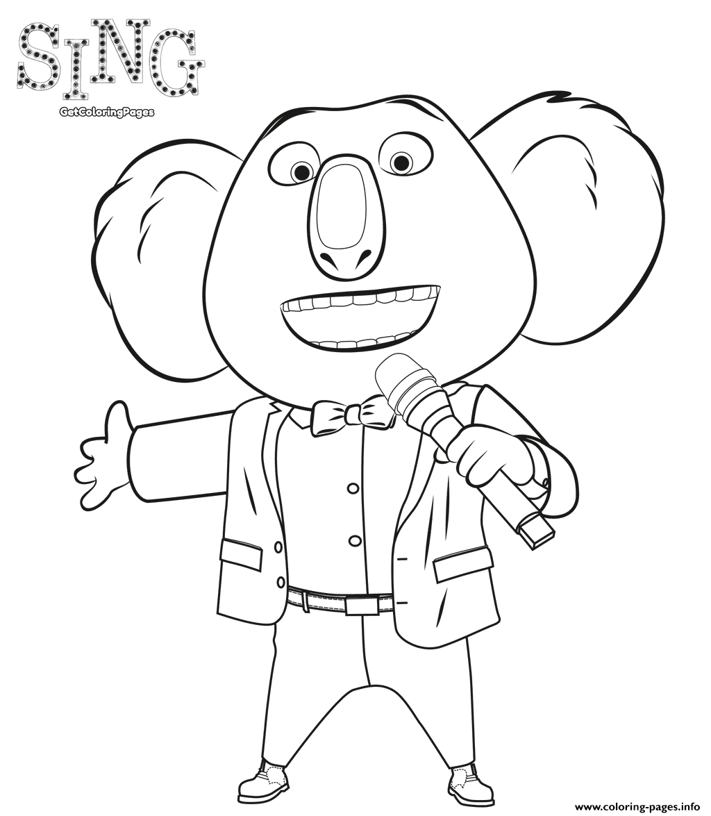 1024x1175 Sing Movie Coloring Coloring Pages Printable
