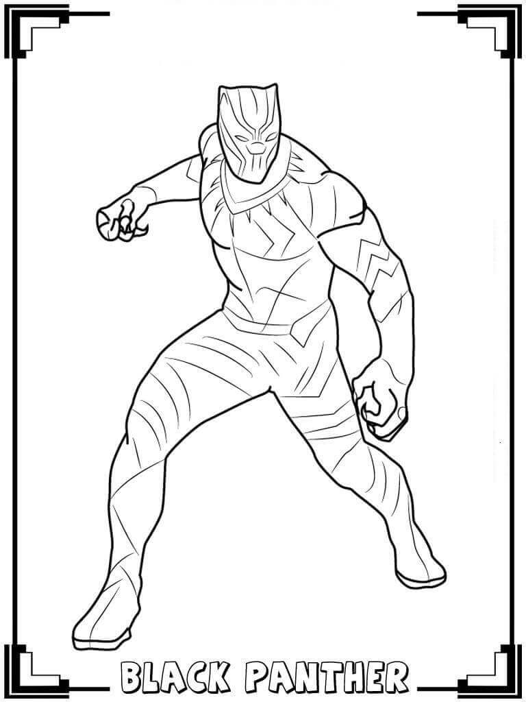 768x1024 Free Printable Black Panther Coloring Pages