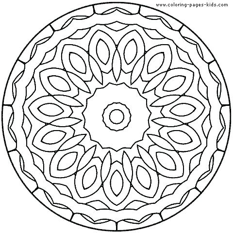 480x480 Abstract Coloring Pages For Kids Printable Mandala Coloring Sheets