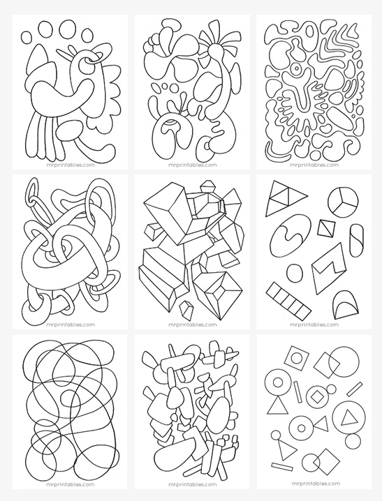 547x718 Abstract Coloring Pages For Kids