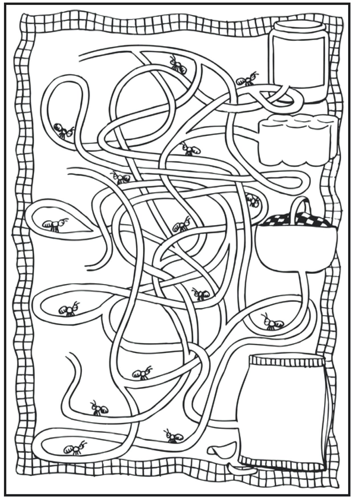 1239x1754 Printable Maze To Color With Coloring Pages