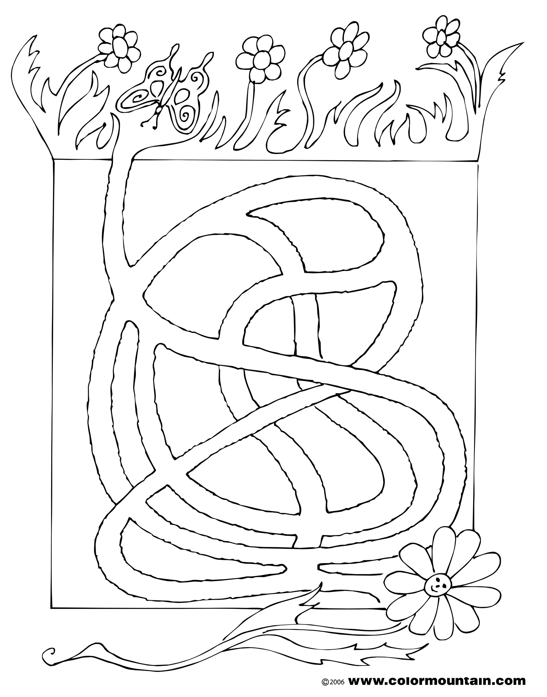 1800x2294 Butterfly Activity Maze Coloring Page