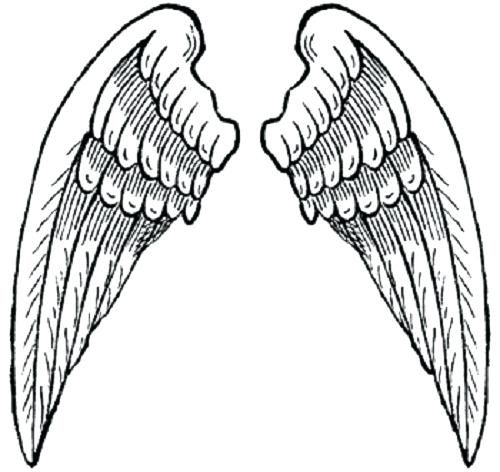 500x472 Angel Wings Coloring Pages Heart With Wings Coloring Page Free