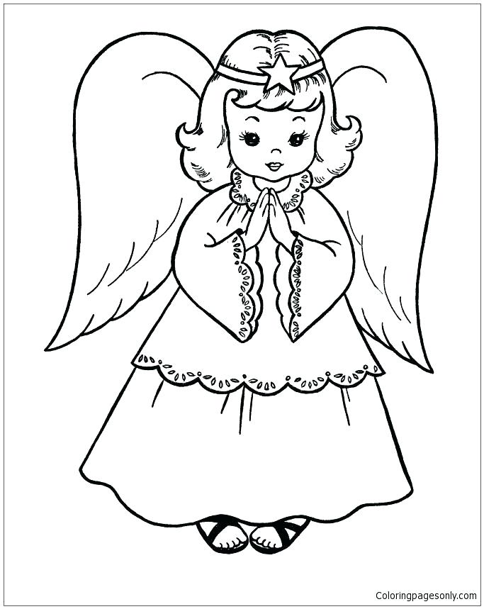 683x859 Free Printable Angel Wings Pattern Free Angel Coloring Pages