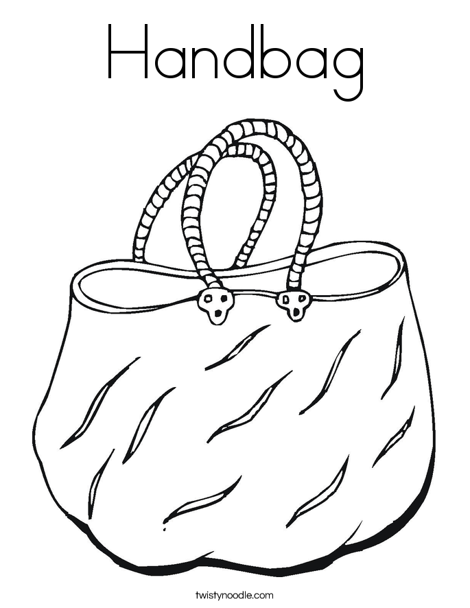 685x886 Handbag Coloring Page