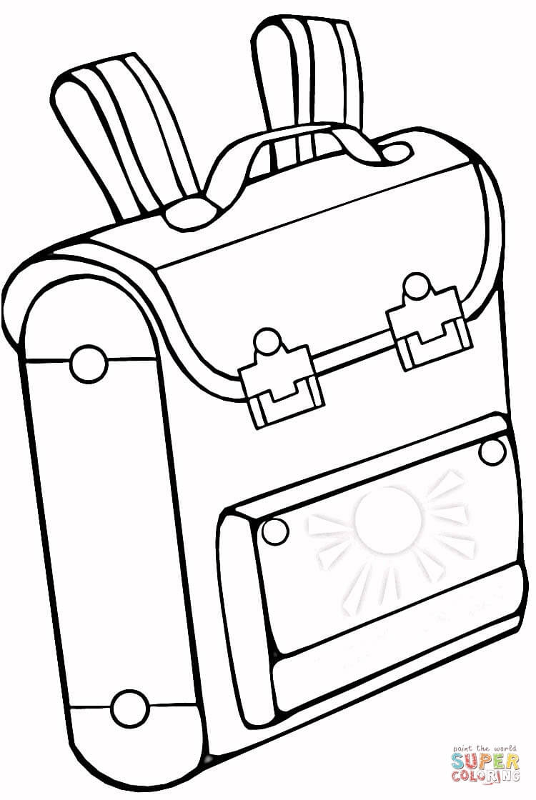 750x1120 School Bag Coloring Page Free Printable Pages And Acpra