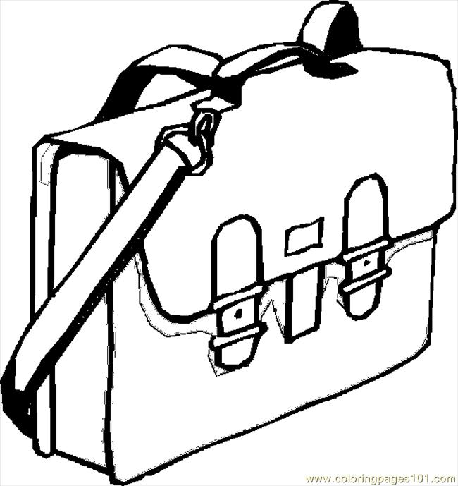 650x689 Book Bag Coloring Page